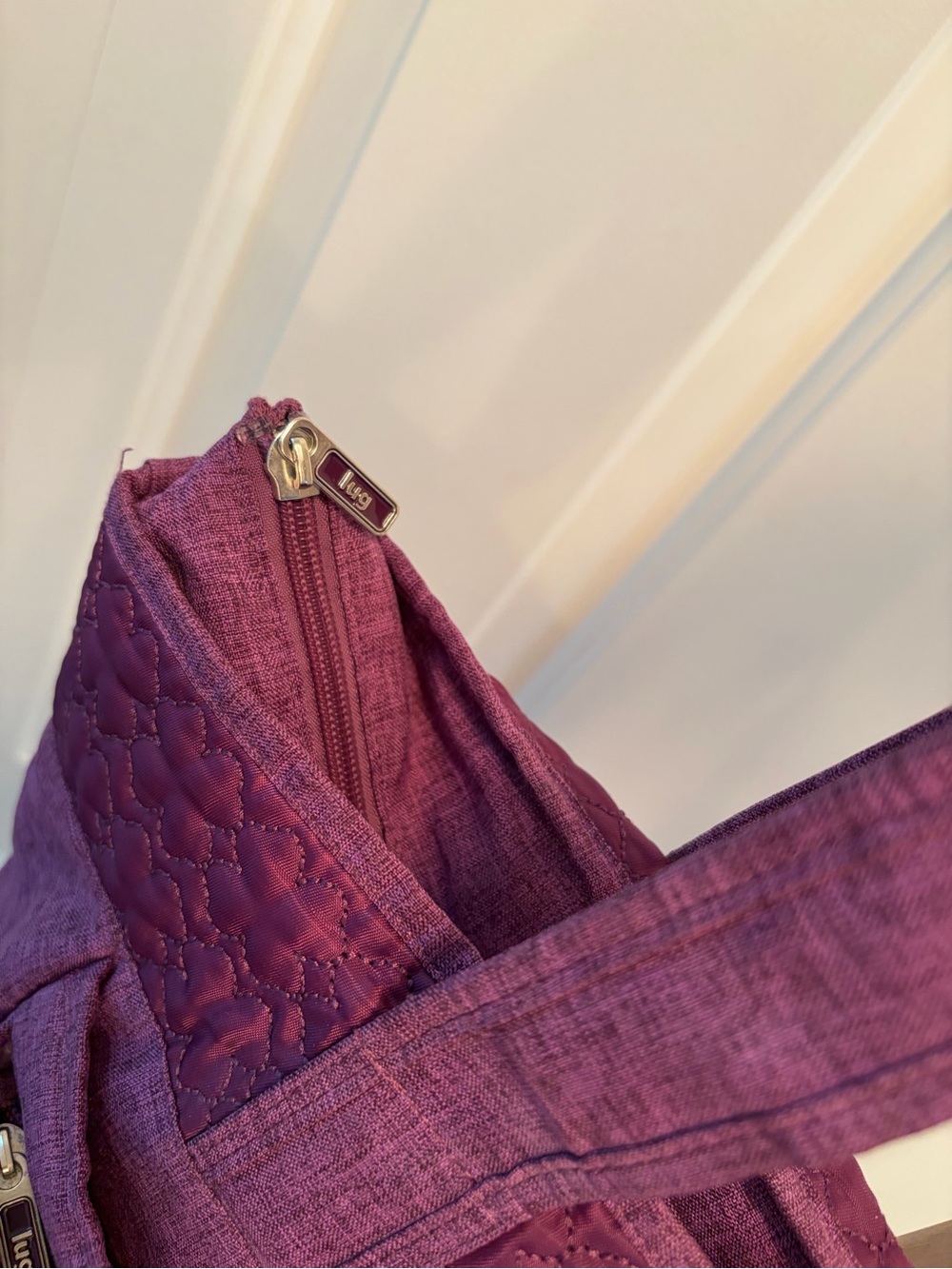 lug Original Puddle Jumper Travel Tote in Heathered Plum - Picture 13 of 16